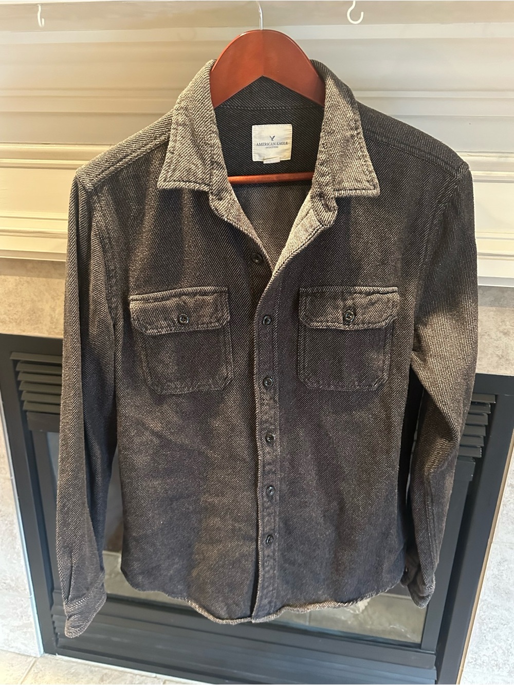 American Eagle Outfitters Charcoal Shirt Jacket